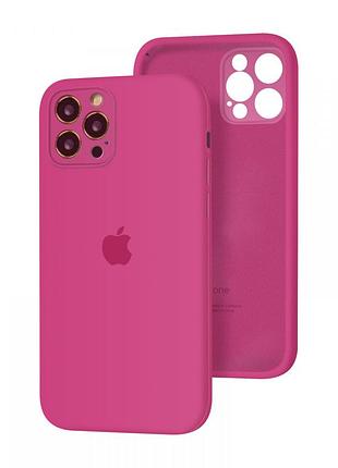 Чохол silicone full case camera protective для iphone 13 pro max dragon fruit (36) малиновий