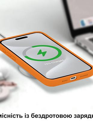 Чехол kassel silicone full case protective для iphone 13 pro max с микрофиброй оранжевый kumquat 8