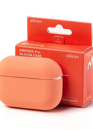 Чехол silicone case color box для airpods pro - new peach