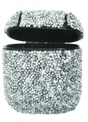 Чехол diamond case на airpods silver (02)