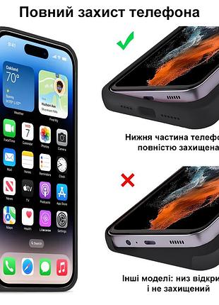 Чехол kassel silicone full case protective для iphone 16 plus с микрофиброй темно-серый charcoal gray 6