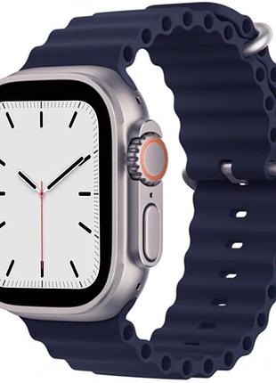 Ремешок для apple watch ocean band 38mm/40mm/41mm (dark blue) темно синий