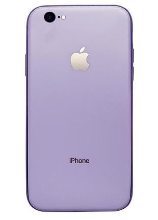 Чехол silicone glass case для iphone 6/6s (03) lilac лиловый