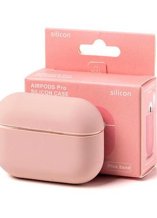 Чехол силиконовый для airpods 3 с защитой от ударов розовый песок