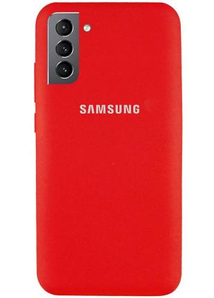 Чохол silicone case для samsung premium s21 plus red (01) червоний