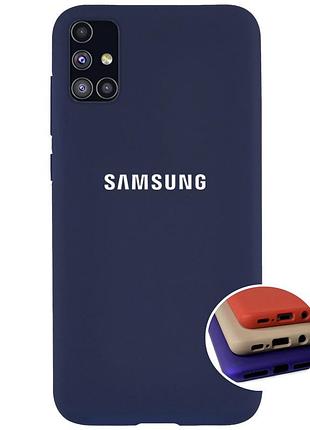 Чохол silicone full case для samsung m31s (28) dark blue темно-синій