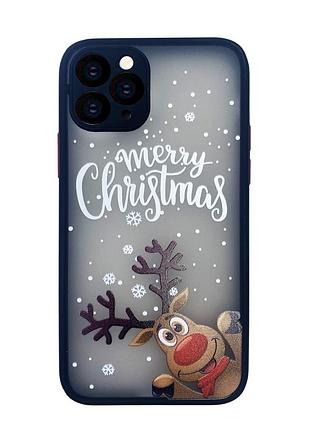 Чохол силіконовий новорічний для iphone 13 pro max merry christmas (04) олень