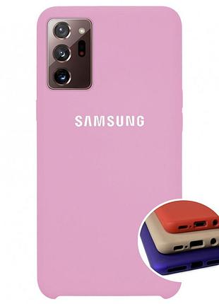 Чохол silicone full case для samsung note 20 (06) light pink рожевий