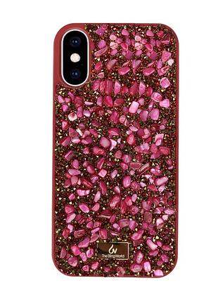 Чехол diamond the bling world case для iphone xs max (03) red stone красный камень
