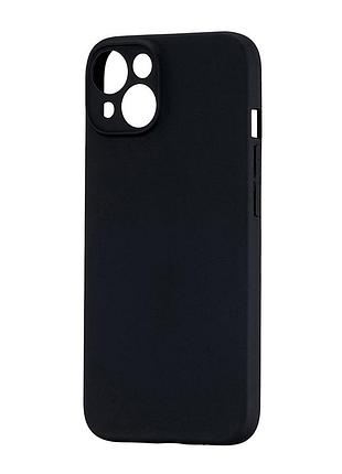 Чехол силиконовый с защитой камеры для iphone 14 черный