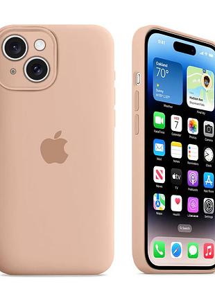 Чехол с защитой камеры kassel silicone camera protective для iphone 13 (19) пудра pink sand