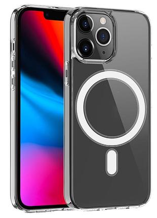 Чехол прозрачный силиконовый magsafe для iphone 14 pro