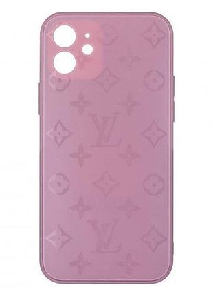 Чохол скляний glass case louis vuitton луї вітон для iphone 12 (08) blueberry чорниця