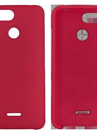 Чехол silicone case для xiaomi redmi 6 (23) rose red бордовый