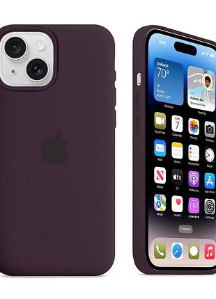 Чехол kassel silicone full case protective для iphone 14 с микрофиброй фиолетовый elderberry