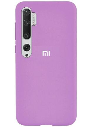 Чехол silicone case premium для xiaomi mi note10 blueberry (24) черничный