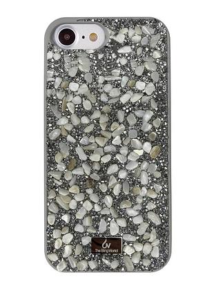 Чехол diamond the bling world case для iphone 7 (02) silver stone серебряный камень