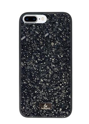 Чехол diamond the bling world case для iphone 7 plus (05) black stone черный камень