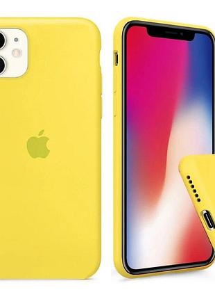 Чехол silicone full case для iphone 12 yellow желтый