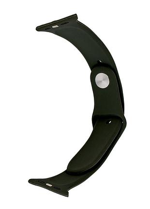 Ремешок apple watch силикон темно-оливковый 42-49 мм для apple watch 1-9 se 1-2