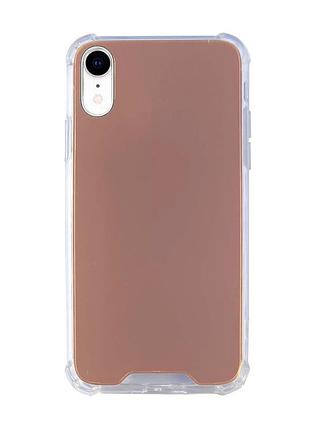 Чехол силиконовый зеркало для iphone xr (03) rose розовый