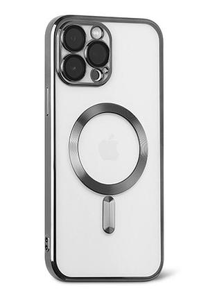 Чехол electroplated сase with magsafe для iphone 14 pro max - silver