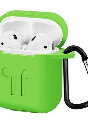 Чехол silicone case carabine для airpods green (16) зеленый