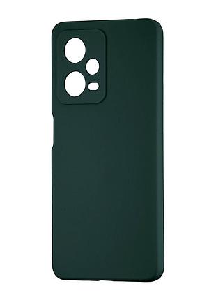 Чехол силиконовый противоударный для redmi note 12 pro 5g темно-зеленый