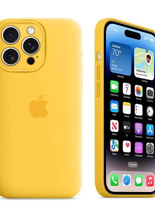 Чохол із захистом камери kassel silicone camera protective для iphone 15 pro (04) жовтий yellow