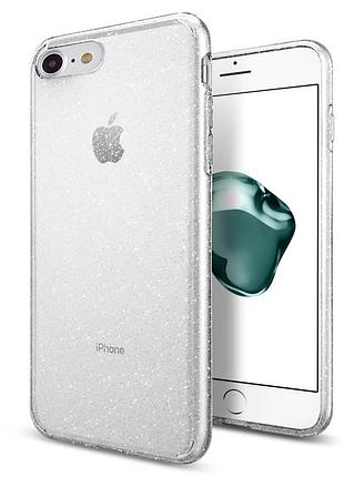 Чохол прозорий crystal для iphone se 2020 блискітки