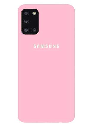 Чохол silicone case для samsung premium m51 light pink (17) рожевий
