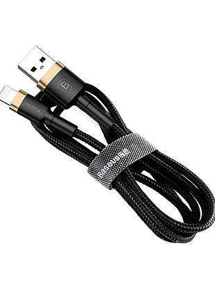 Кабель baseus lightning 2.4a 1м черный с золотым