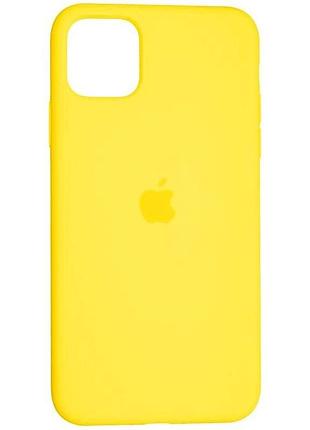 Чехол силиконовый противоударный для iphone 11 защита камеры желтый