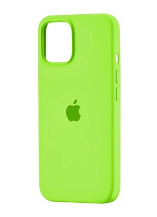 Чехол силиконовый противоударный для iphone 15 защита камеры зеленый