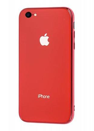 Чехол стеклянный glass case для iphone 6/6s (01) red красный