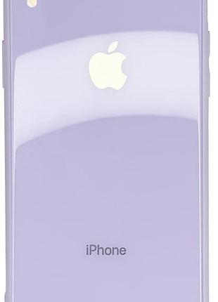 Чехол стеклянный glass case для iphone xr (08) lilac лиловый