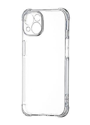 Чехол силиконовый ударопрочный защита камеры для iphone 14 прозрачный