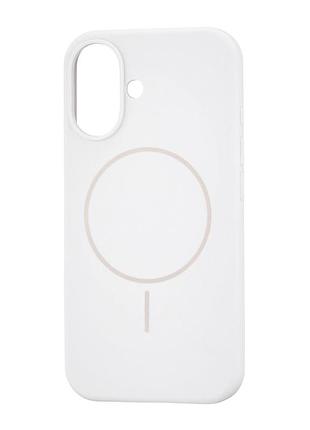 Чехол силиконовый magsafe противоударный для iphone 17 белый
