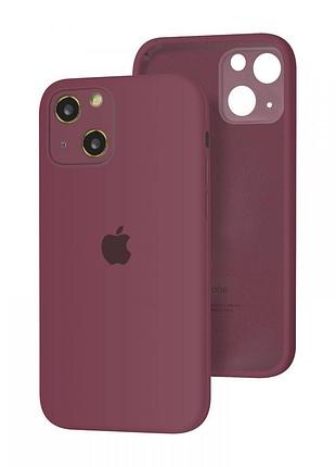Чохол silicone full case camera protective для iphone 14 plus blueberry (44) чорниця/сливовий