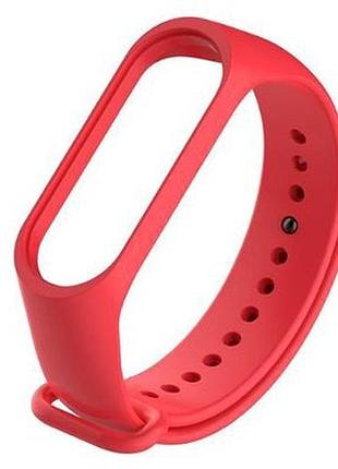 Ремешок силиконовый противоударный для mi band 3 4 темно-розовый