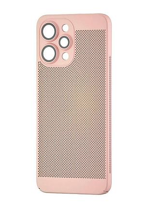 Чехол из пластика противоударный для redmi 12 4g розовый песок