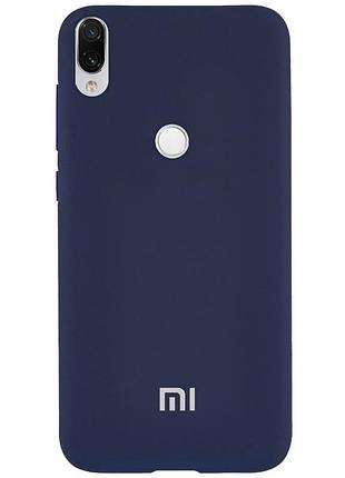Чехол silicone case для xiaomi redmi 7 (28) dark blue темно синий