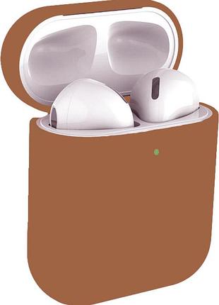 Чехол silicone case slim для airpods brown (42) коричневый