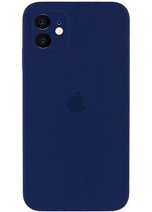 Чехол silicone full case camera square (квадратные) для iphone 11 dark blue (28) темно синий
