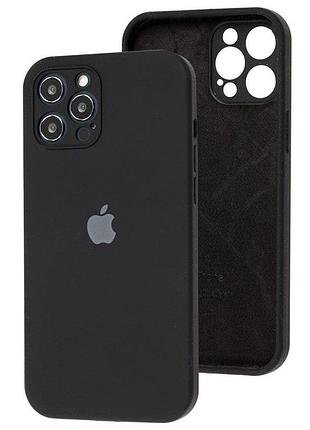 Чехол silicone full case camera protective для iphone 14 pro black (25) чёрный