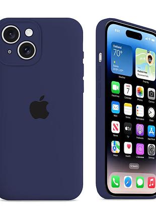 Чохол із захистом камери kassel silicone camera protective для iphone 15 (08) темно-синій dark blue