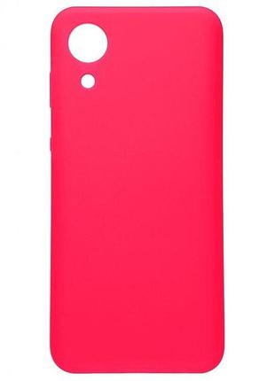 Чохол silicone case для samsung premium a03 core shiny pink (21) яскраво рожевий