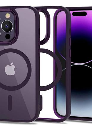 Противоударный чехол crystal premium case для iphone 14 pro max deep purple