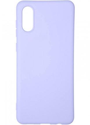 Чохол silicone case для samsung premium a02 lilac (13) ліловий