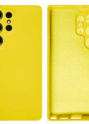 Чехол силиконовый full camera protective для samsung s25 ultra (20) canary yellow жёлтый
